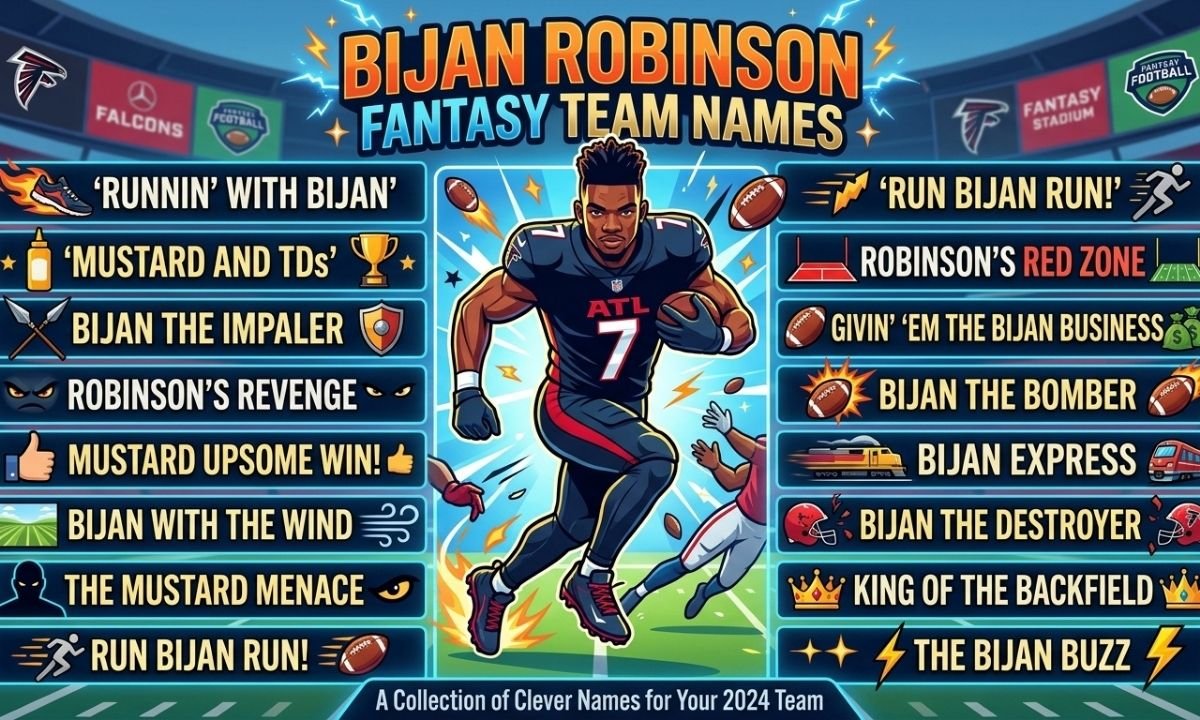 Bijan Robinson Fantasy Team Names