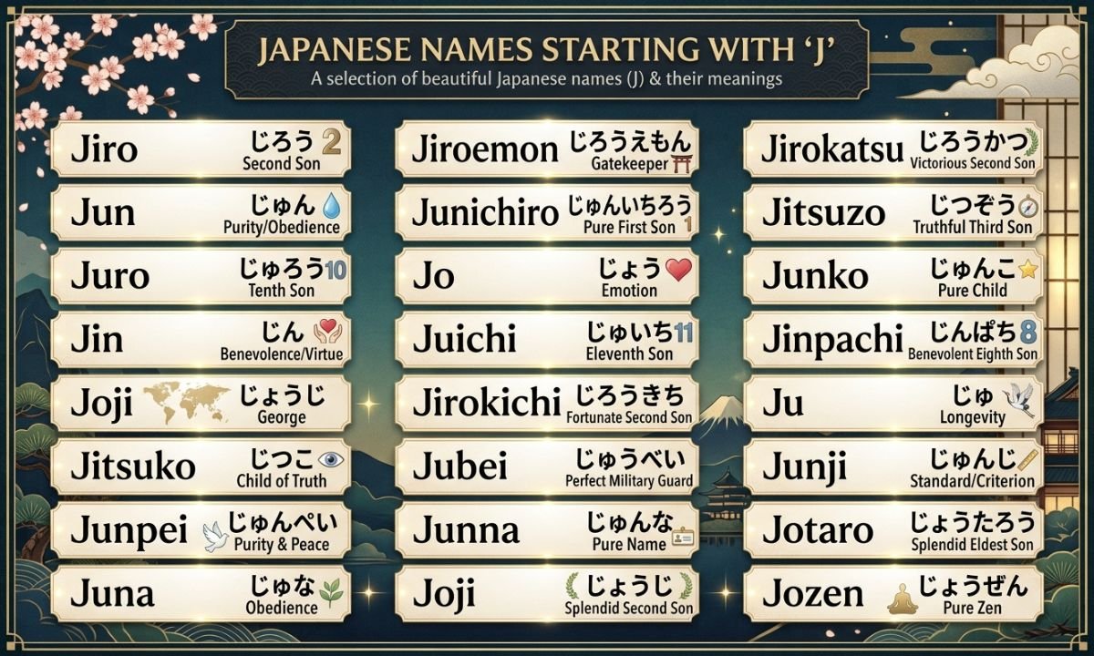 Japanese Names That Start With J