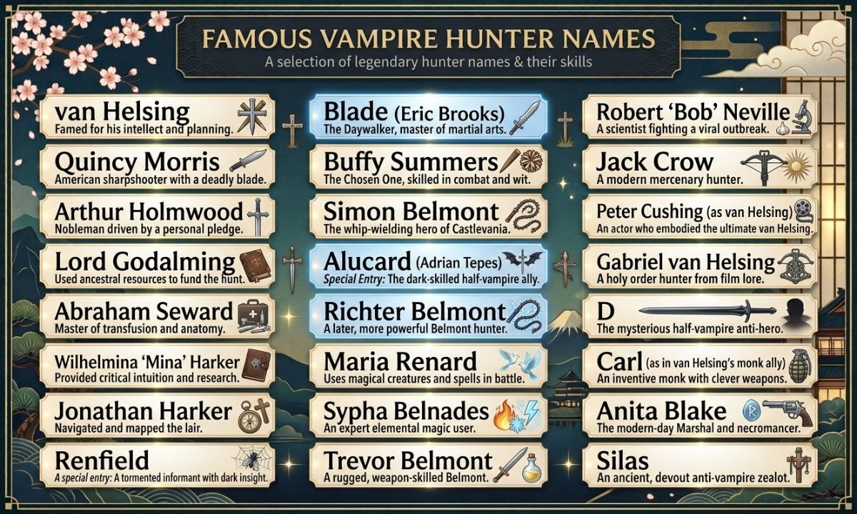 Vampire Hunter Names