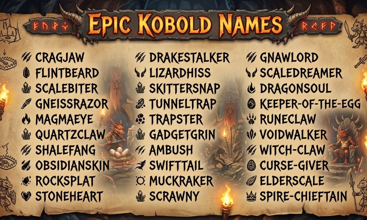 Epic Kobold Names
