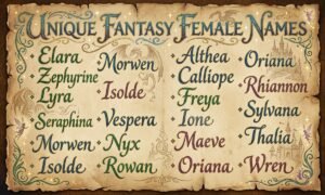 Unique Fantasy Female Names