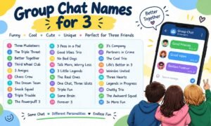 Group Chat Names for 3