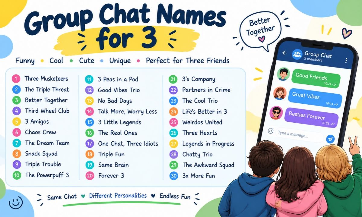 Group Chat Names for 3